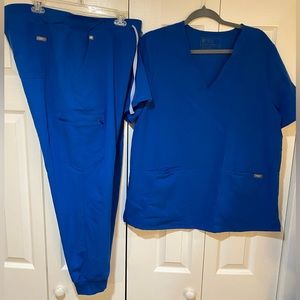 FIGS Scrubs Women’s XL Set: Zamora High Waisted Joggers, Casma Top